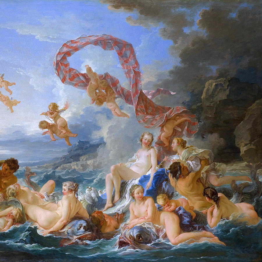 The Triumph of Venus #9 Painting by Francois Boucher