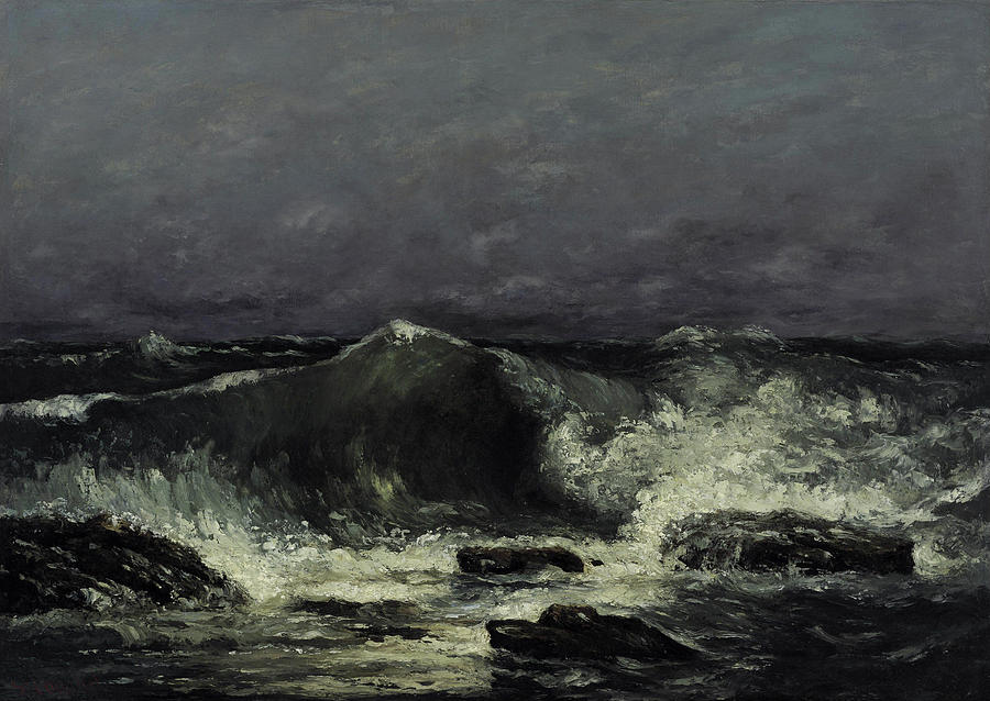 Gustave Courbet  Painting - The Wave #9 by Gustave Courbet
