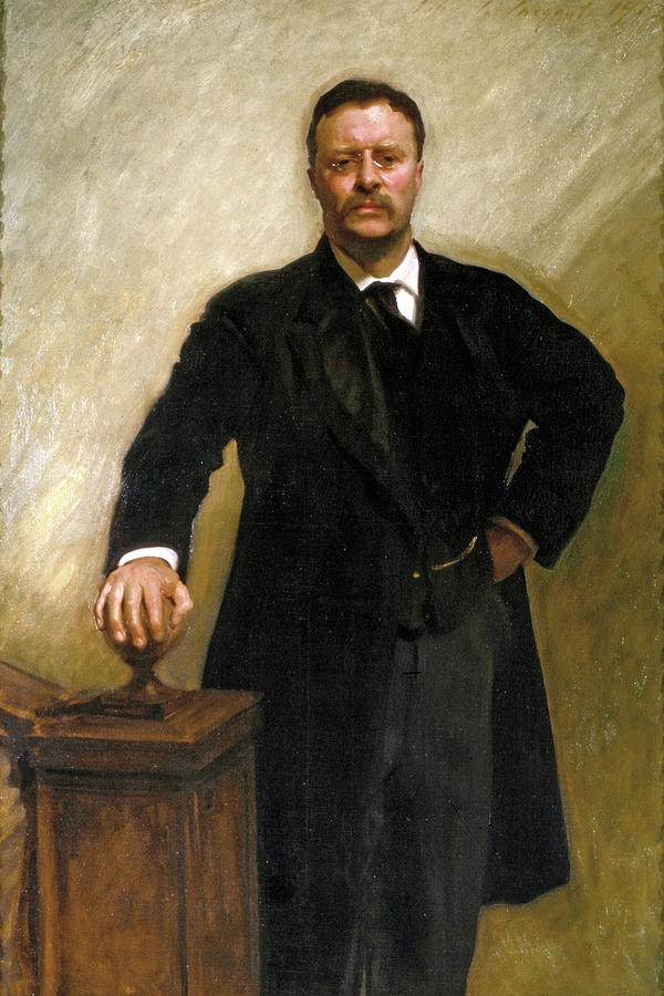 John Singer Sargent Painting - Theodore Roosevelt #9 by John Singer Sargent