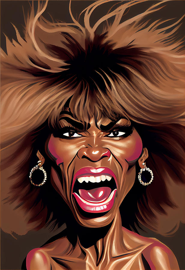 Tina Turner Caricature Mixed Media By Stephen Smith Galleries Fine Art America 