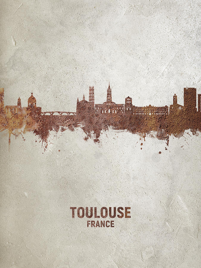 Toulouse France Skyline #9 Digital Art by Michael Tompsett