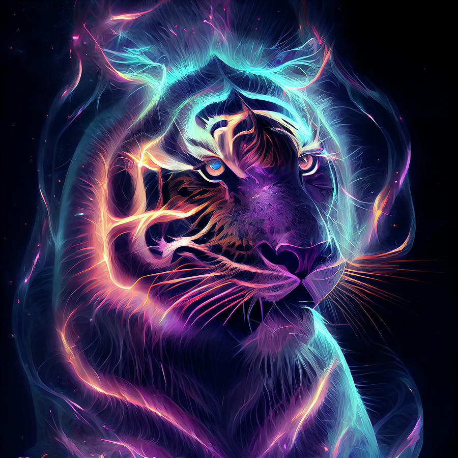 Transparent Magical Tiger Art Digital Art by Tim Hill - Fine Art America