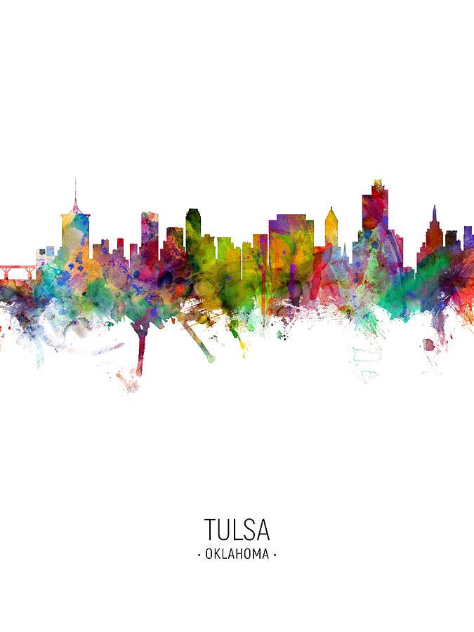 Tulsa Oklahoma Skyline #9 Digital Art by Michael Tompsett