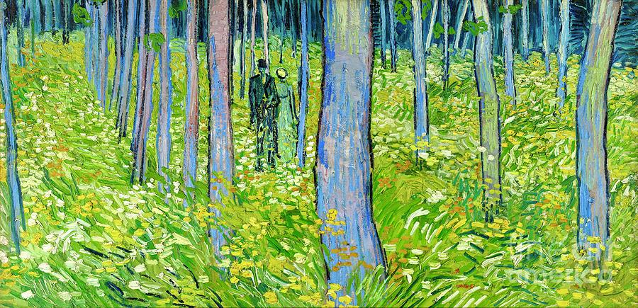 Vincent Van Gogh Painting - Undergrowth with Two Figures #9 by Vincent Van Gogh
