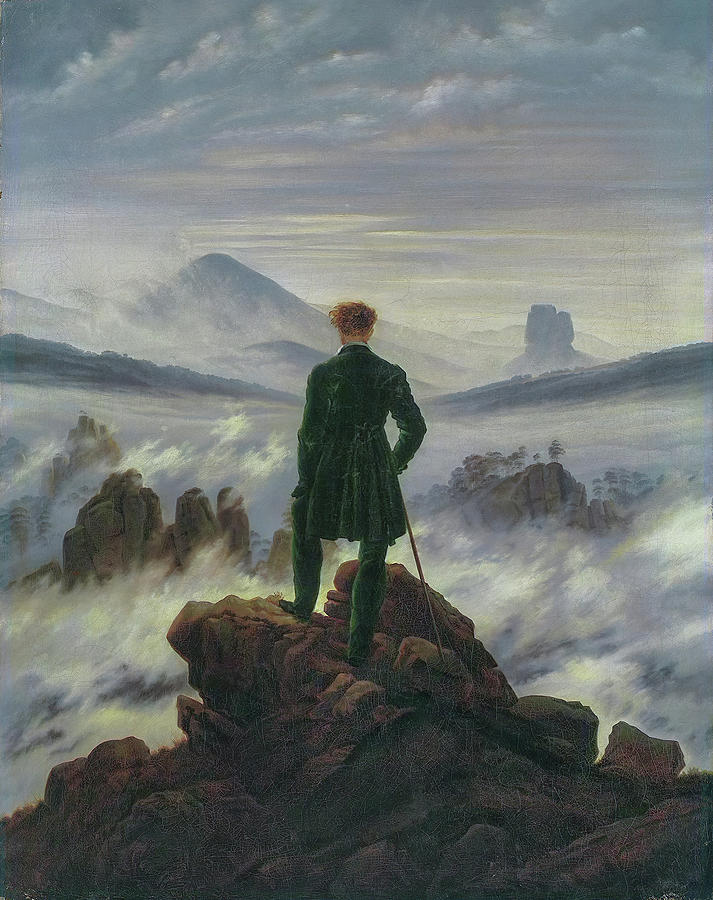 Caspar David Friedrich Painting - Wanderer Above The Sea of Fog by Caspar David Friedrich