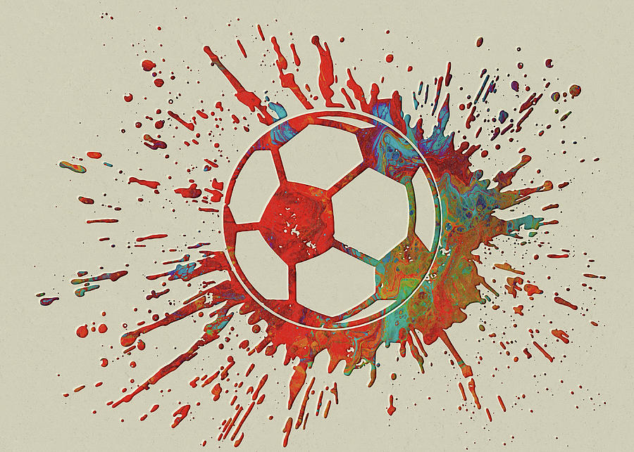 Watercolor Soccer Ball Watercolor Print Soccer Man Soccer Boy Nursery 