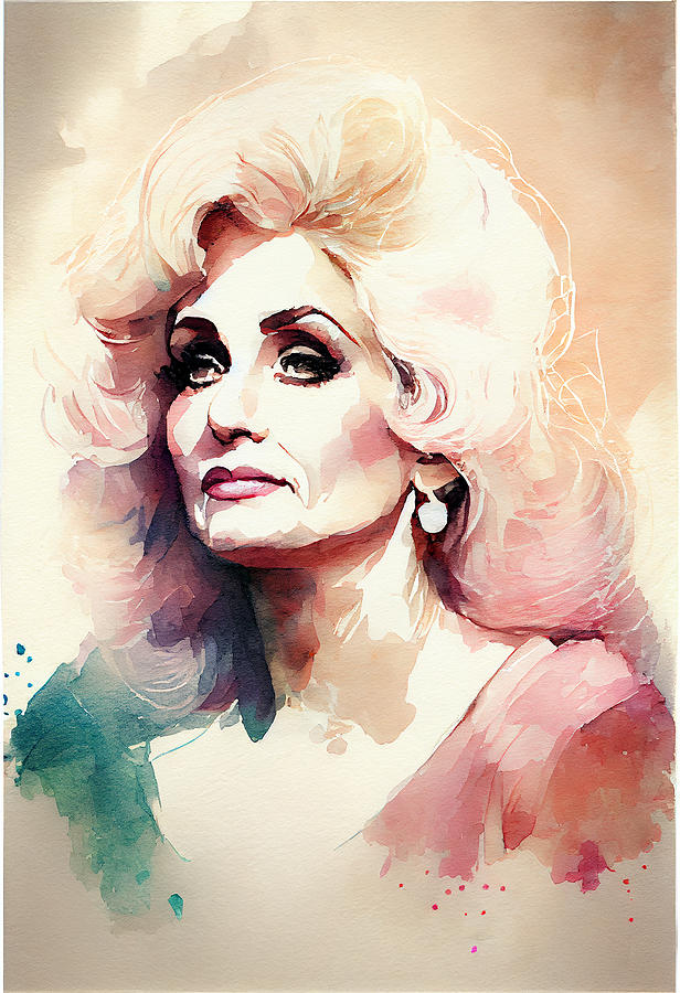 Watercolour of Dolly Parton Digital Art by Tim Hill - Fine Art America