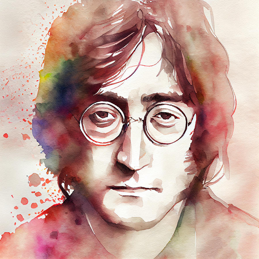 Watercolour Of John Lennon Mixed Media by Smart Aviation - Fine Art America