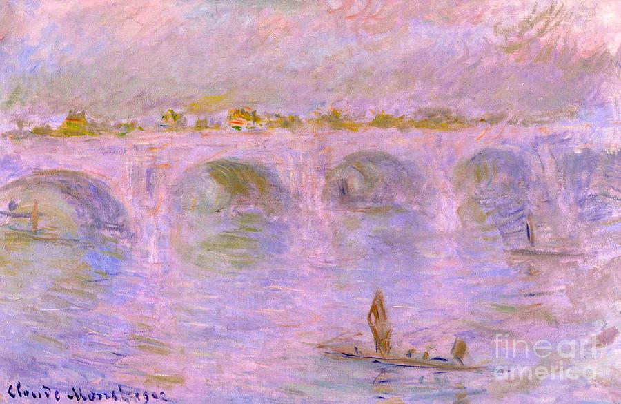 Waterloo Bridge in London #9 Painting by Claude Monet