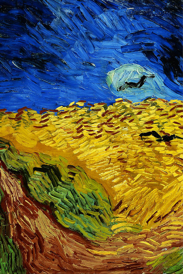 Wheat Field with Crows Painting by JJ Art Collections - Fine Art America