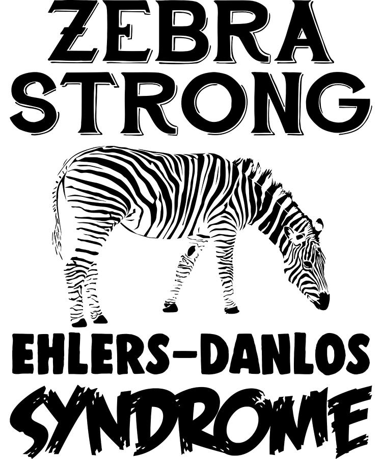 Zebra Ehlers Danlos Syndrome Awareness Digital Art by Michael S Fine