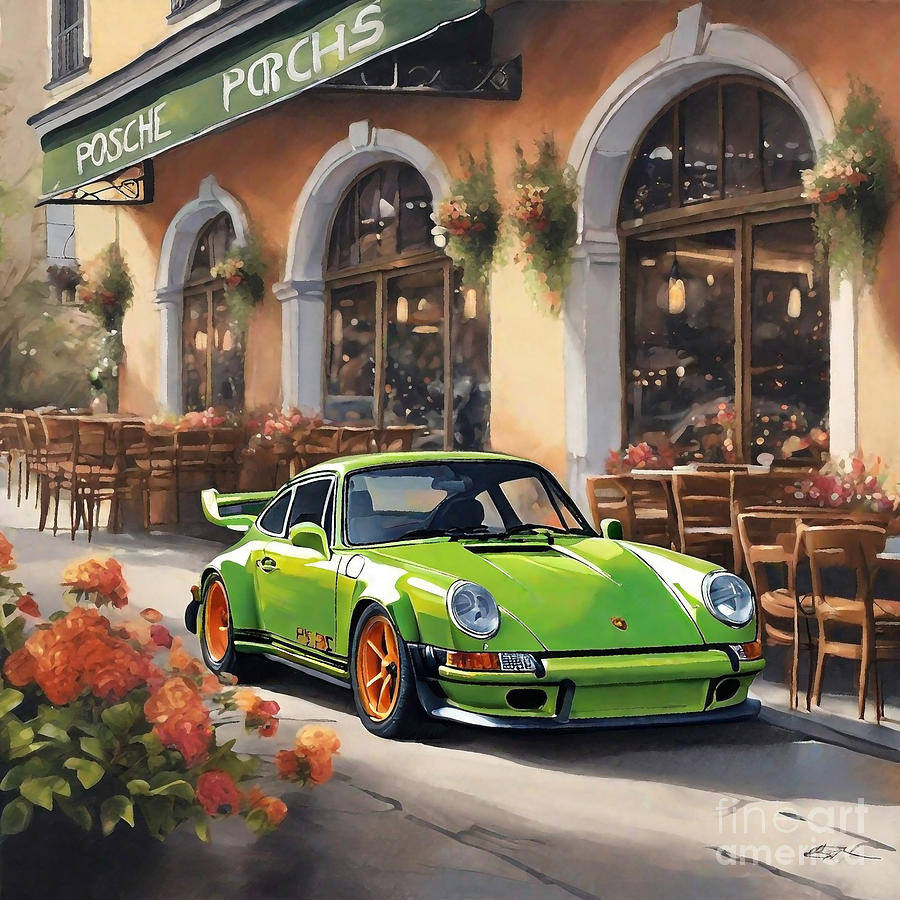 911 GT3 RS Overture Porsche's Racing Sonata Painting by Eldre Delvie ...