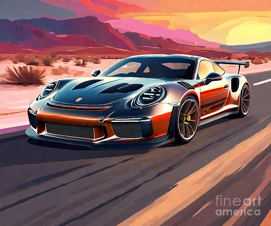 911 GT3 RS Precision Porsche 911 GT3 RS Sport car Drawing by Destiney