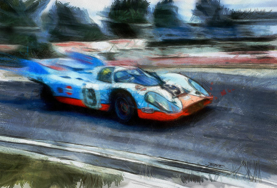 917 1971 Painting by Tano V-Dodici ArtAutomobile