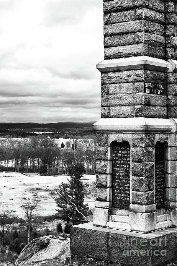 91st Pennsylvania Infantry Monument at Gettysburg Photograph by John Rizzuto