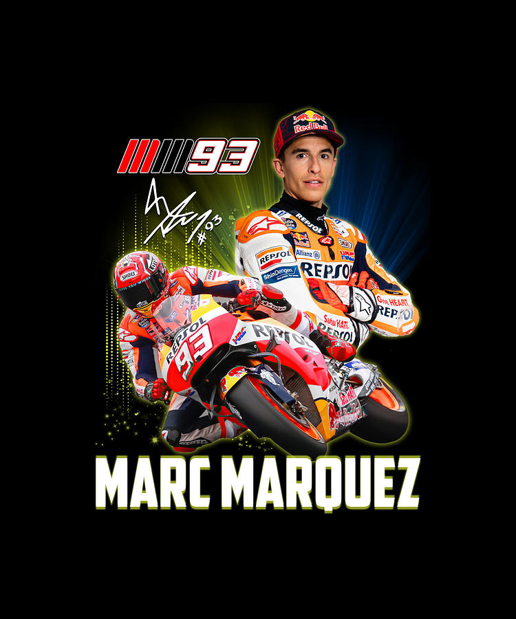 93 Marc Marquez Signature Digital Art by Candice Dominy - Fine Art America