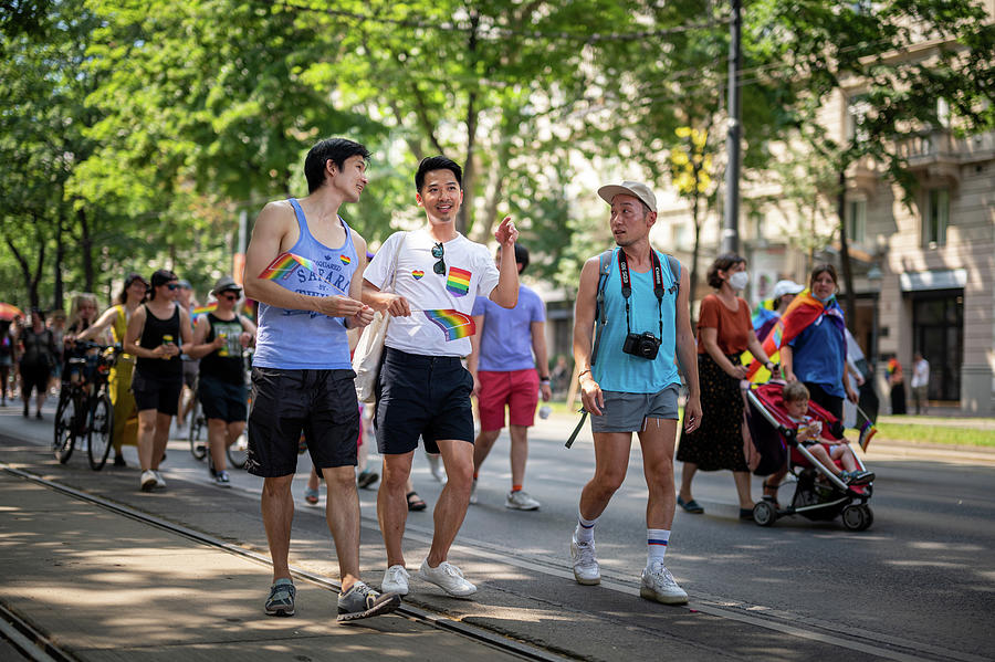People At Vienna Pride On Wiener Ringstrasse Photograph