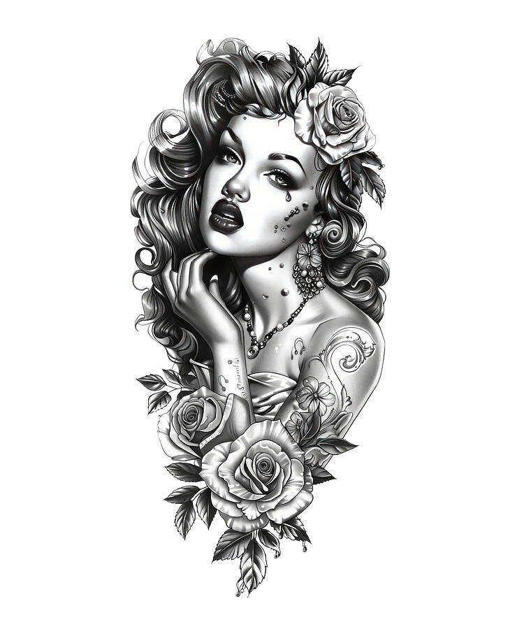 Beautiful Pinups. Inspired By tattoo, And Rockabilly Culture. #98 Mixed ...