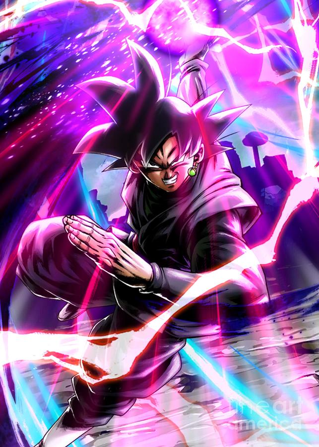 Goku Black Rose Digital Art by ArtSpace