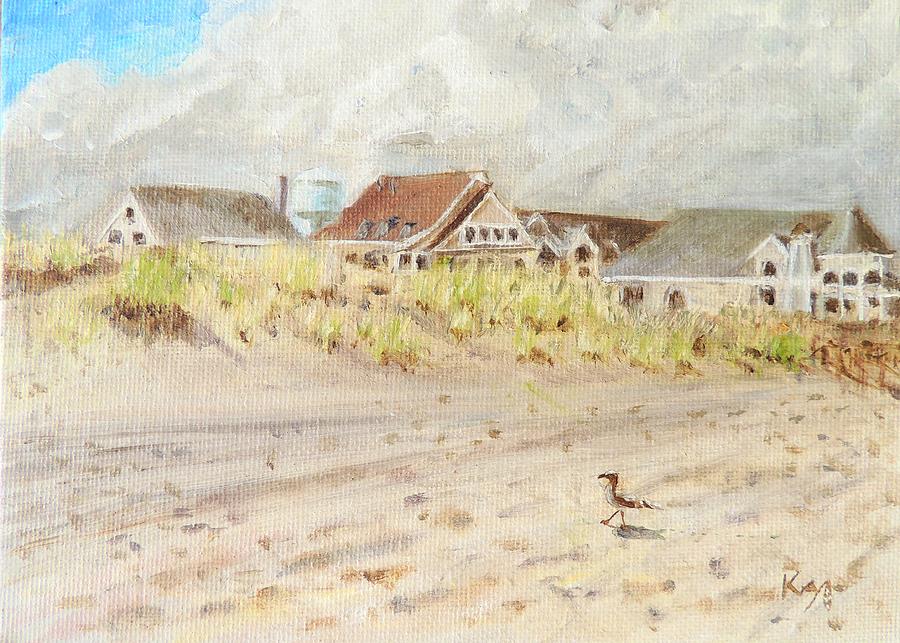 98th Street Beach Stone Harbor New Jersey Painting by Patty Kay Hall