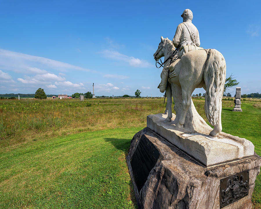 9th Pennsylvania Calvary Monument in Gettysburg Battlefield Photograph ...