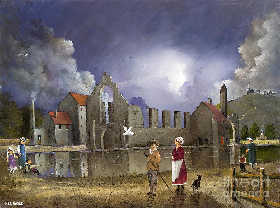 Dudley Priory c.1750 - England Painting by Ken Wood