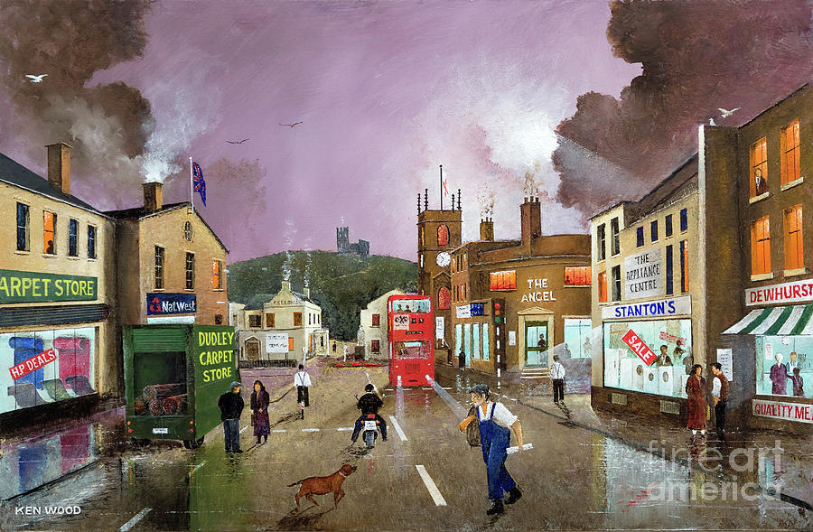Castle Street, Dudley - England Painting by Ken Wood