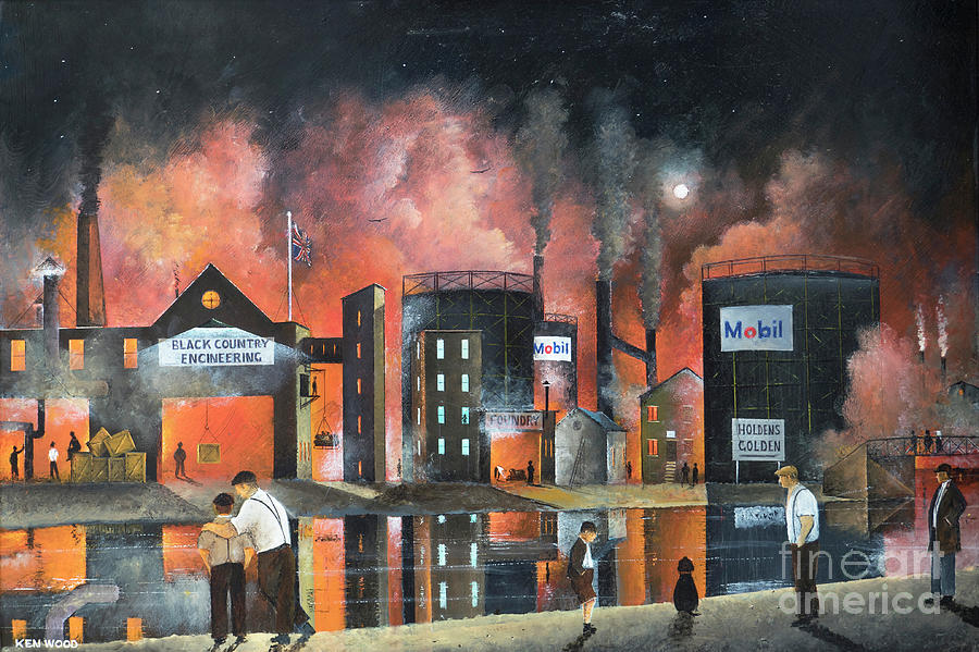 Starry Black Country Night - England Painting by Ken Wood