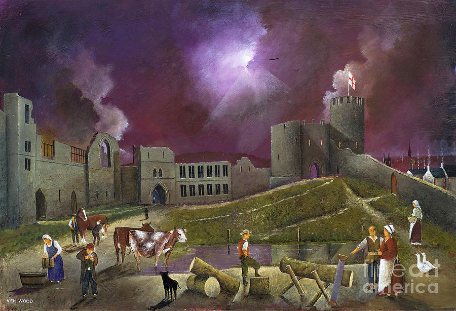 Dudley Castle - England Painting by Ken Wood
