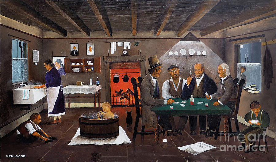 The Card Table Painting by Ken Wood