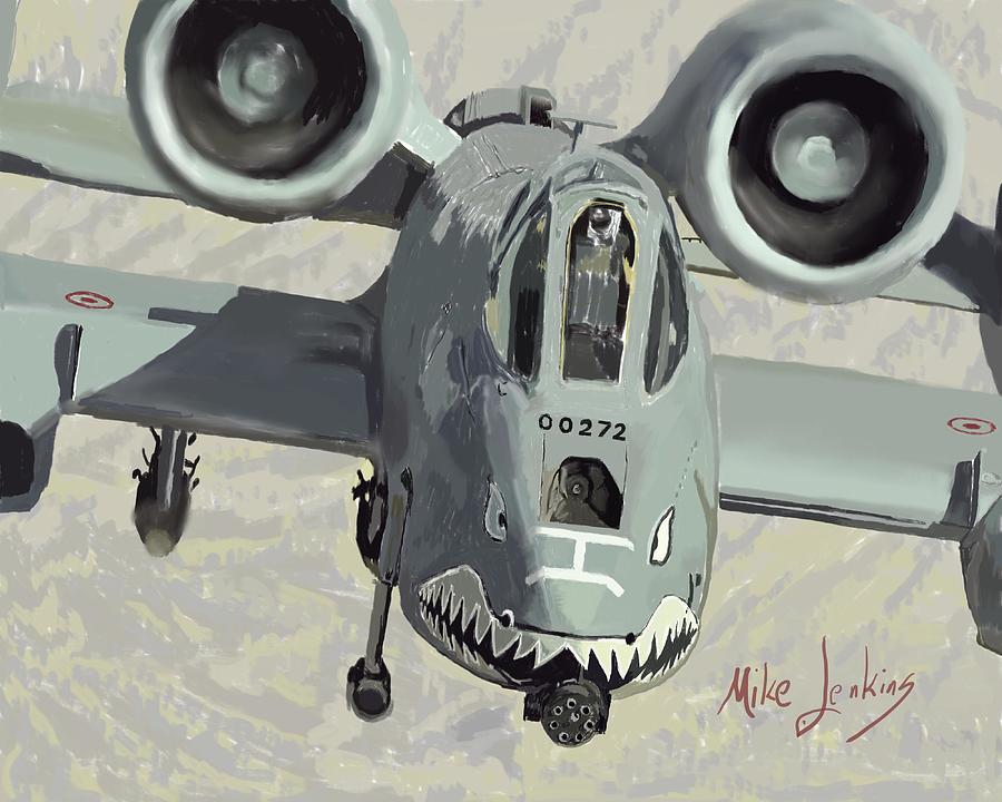 A-10 warthog Digital Art by Mike Jenkins