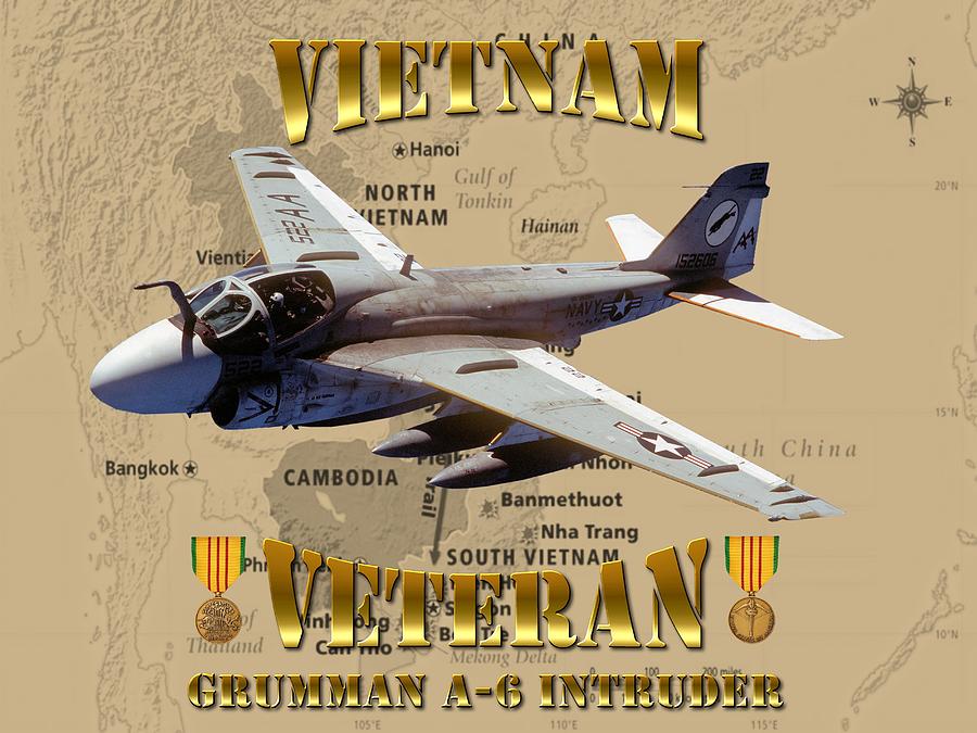 A 6 Digital Art - A-6 Intruder Vietnam Veteran by Mil Merchant