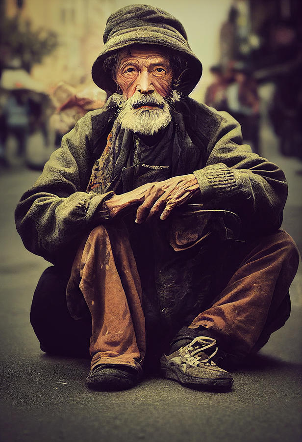 A 70 year old homeless man on the street. Hyper 645bb6a645ea aefc ...