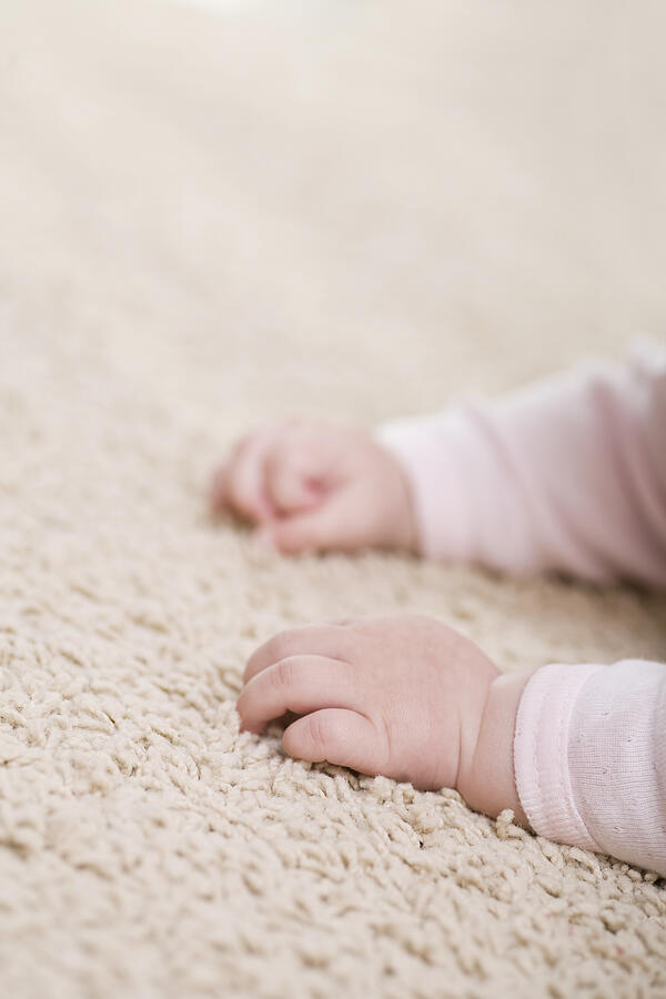 A babys hands, close-up, focus on hands Photograph by Vladimir Godnik