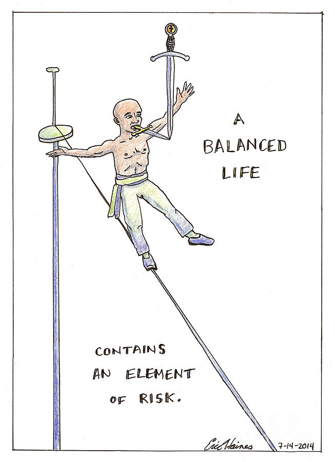 A Balanced Life Drawing by Eric Haines