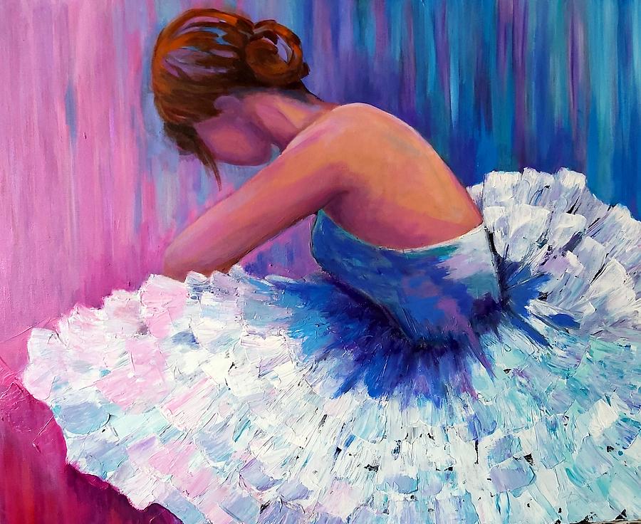 A Ballerina in Repose Painting by Rosie Sherman