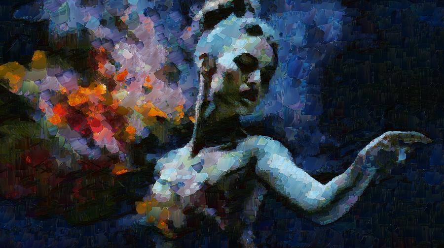 Ballet Digital Art - A Ballerina in the Dark by Caito Junqueira