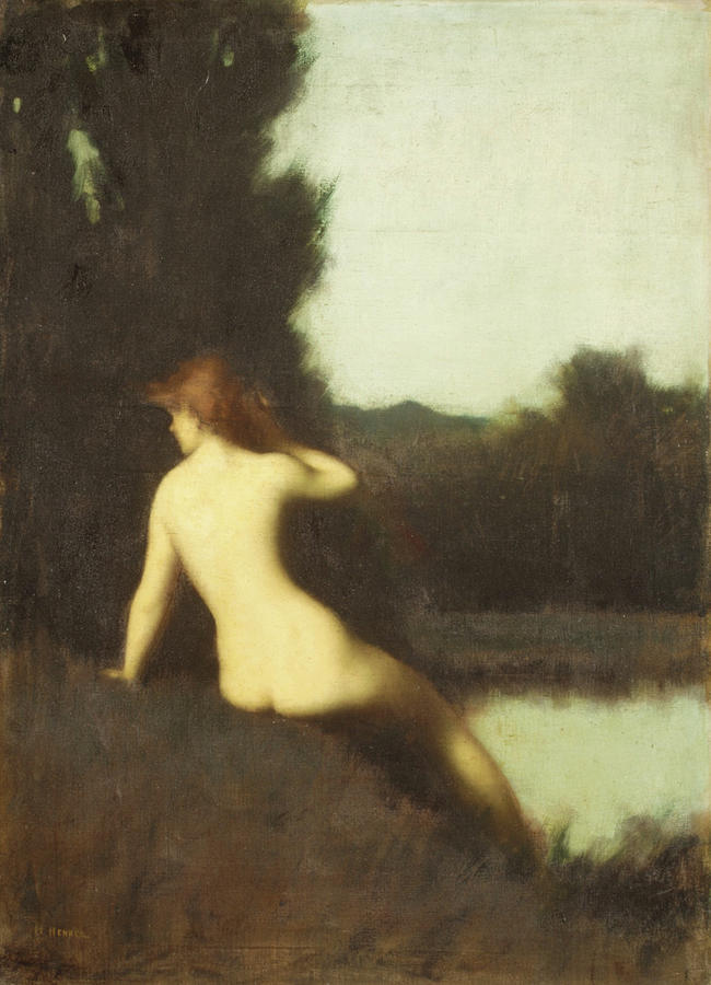 A Bather  Painting by Jean-Jacques Henner