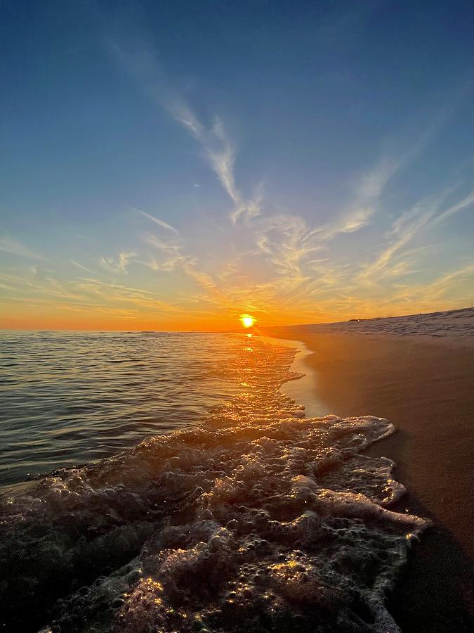 A Beach Sunset Photograph by Vicki Shipman Pinson | Pixels