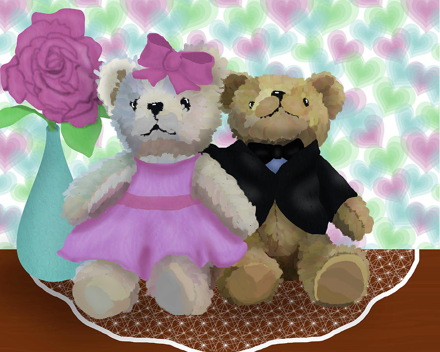 A Beary Sweet Couple Digital Art