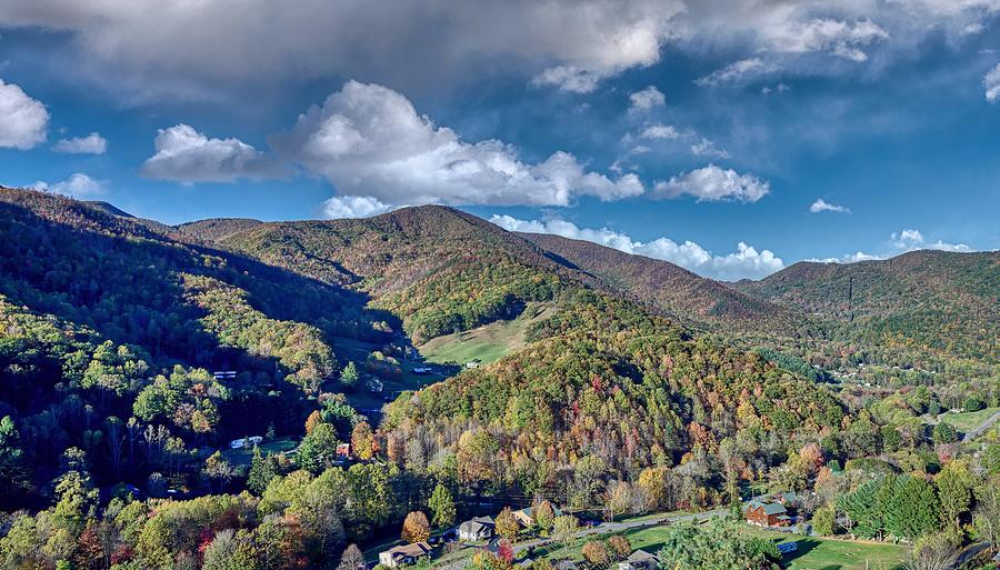Mountain Photograph - A Beautiful Autumn Day in Maggie Valley by Mountain Dreams