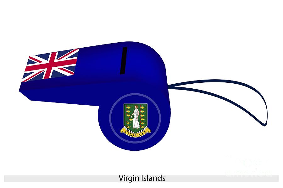 A Beautiful Blue Whistle Of Virgin Islands Drawing