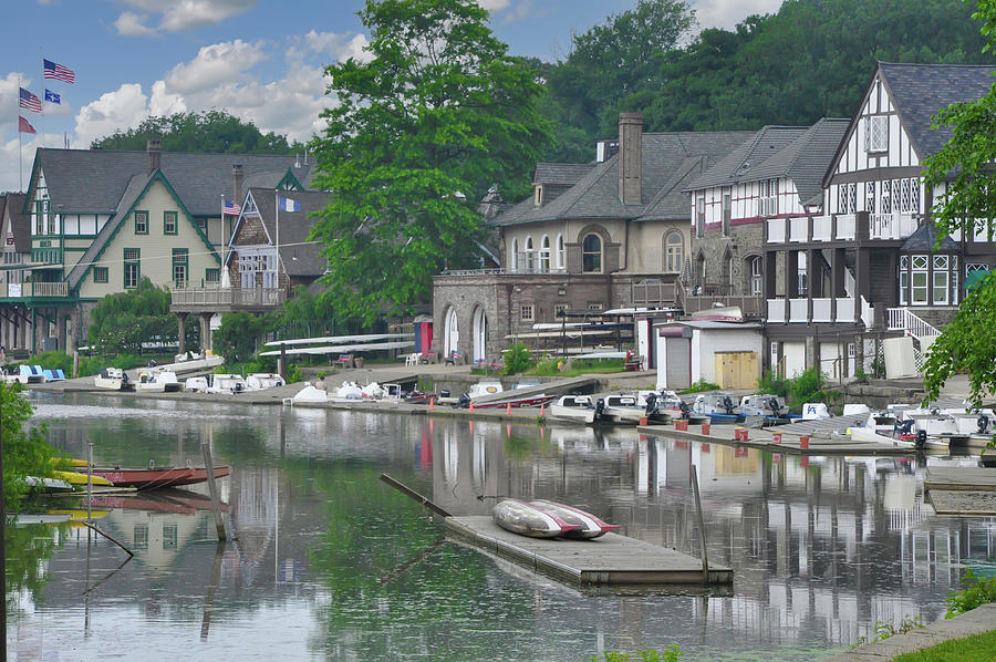 A Beautiful Morning on Boathouse Row - Philadelphia Photograph by Bill Cannon