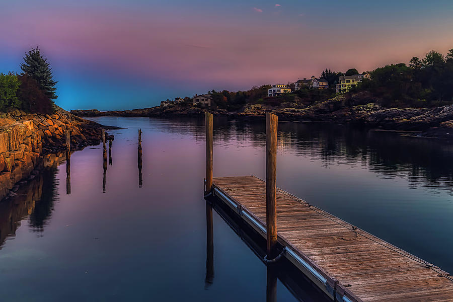 A Beautiful Night in Perkins Cove Photograph by Penny Polakoff