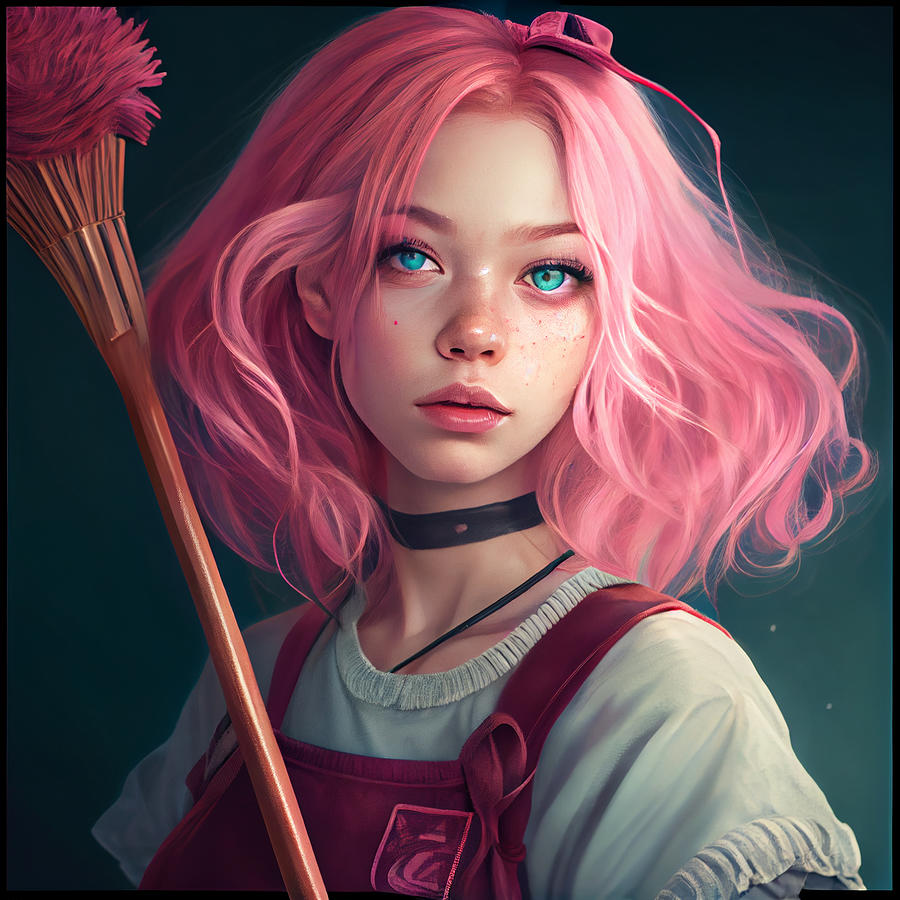 A Beautiful Pink Haired Woman With A Mop E65207a3 Fb7e 645ed6 043a6645563 F5645563a6f99b 8255