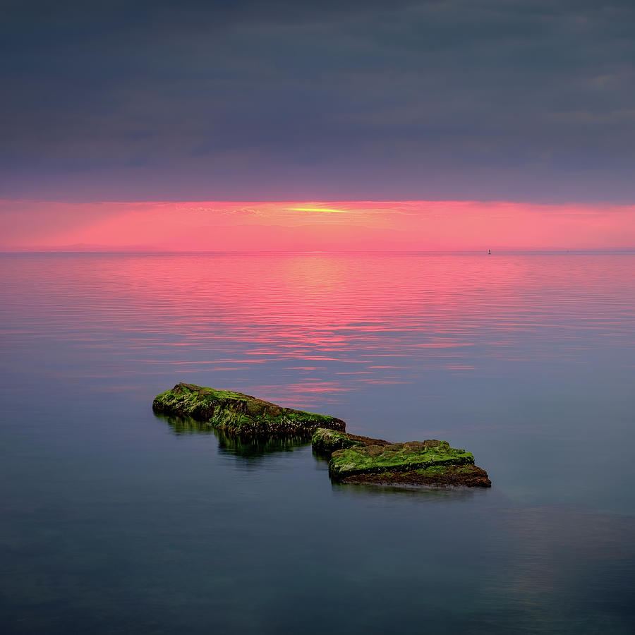 A Beautiful Red Sunset over the Sea Photograph by Alexios Ntounas