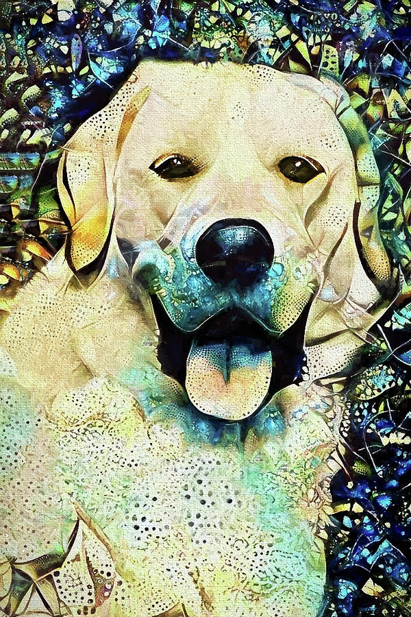 A Big Happy Dog Mixed Media by Peggy Collins