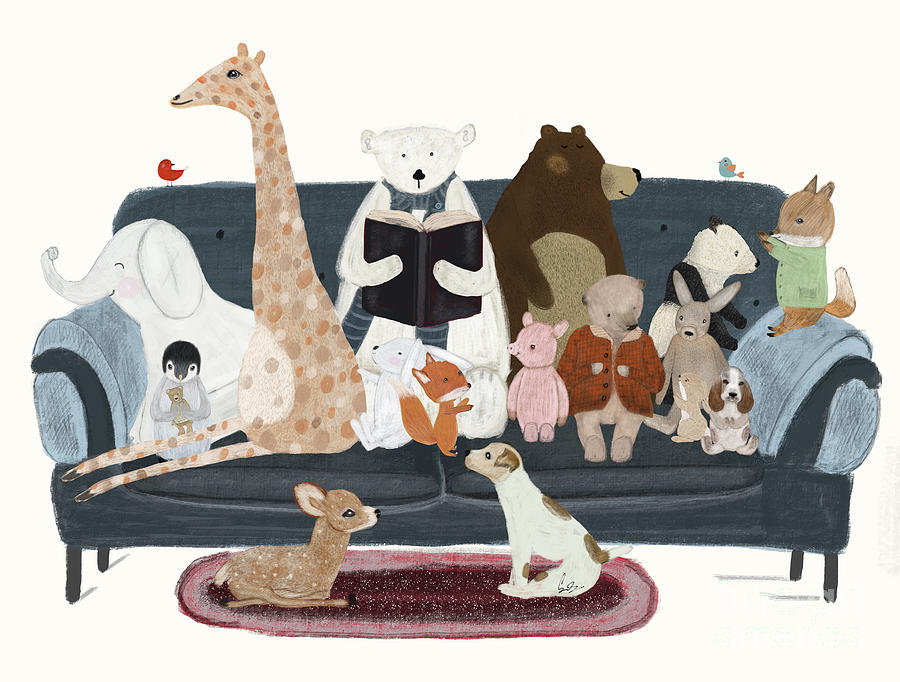 Giraffe Painting - A Big Story Time by Bri Buckley