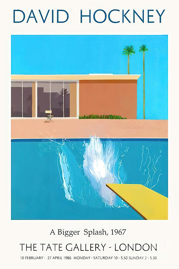 A Bigger Splash, 1967 Poster Digital Art by Kyung Chee - Fine Art America