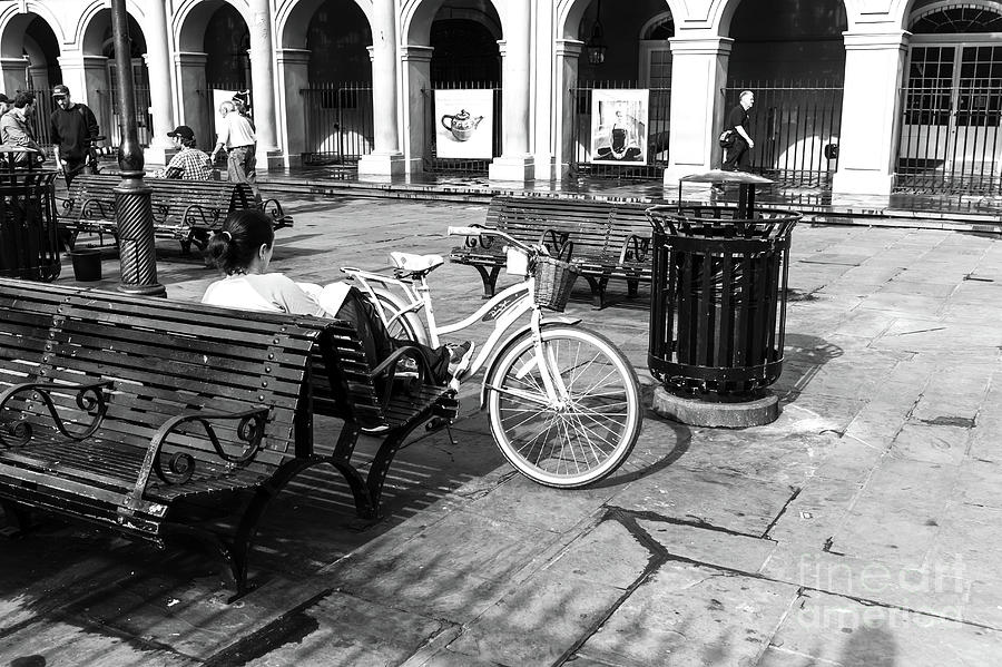 A Bike in Jackson Square New Orleans Photograph by John Rizzuto